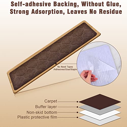 Octbird Non Slip Stair Carpet Treads 15Pcs, 8X30In Stair Treads For Wooden Steps Indoor, Non-Skid Safety Carpet Stairs Runners Rug, Staircase Step Rugs Stair Grips For Kids Elders And Pets, Brown #TOP1