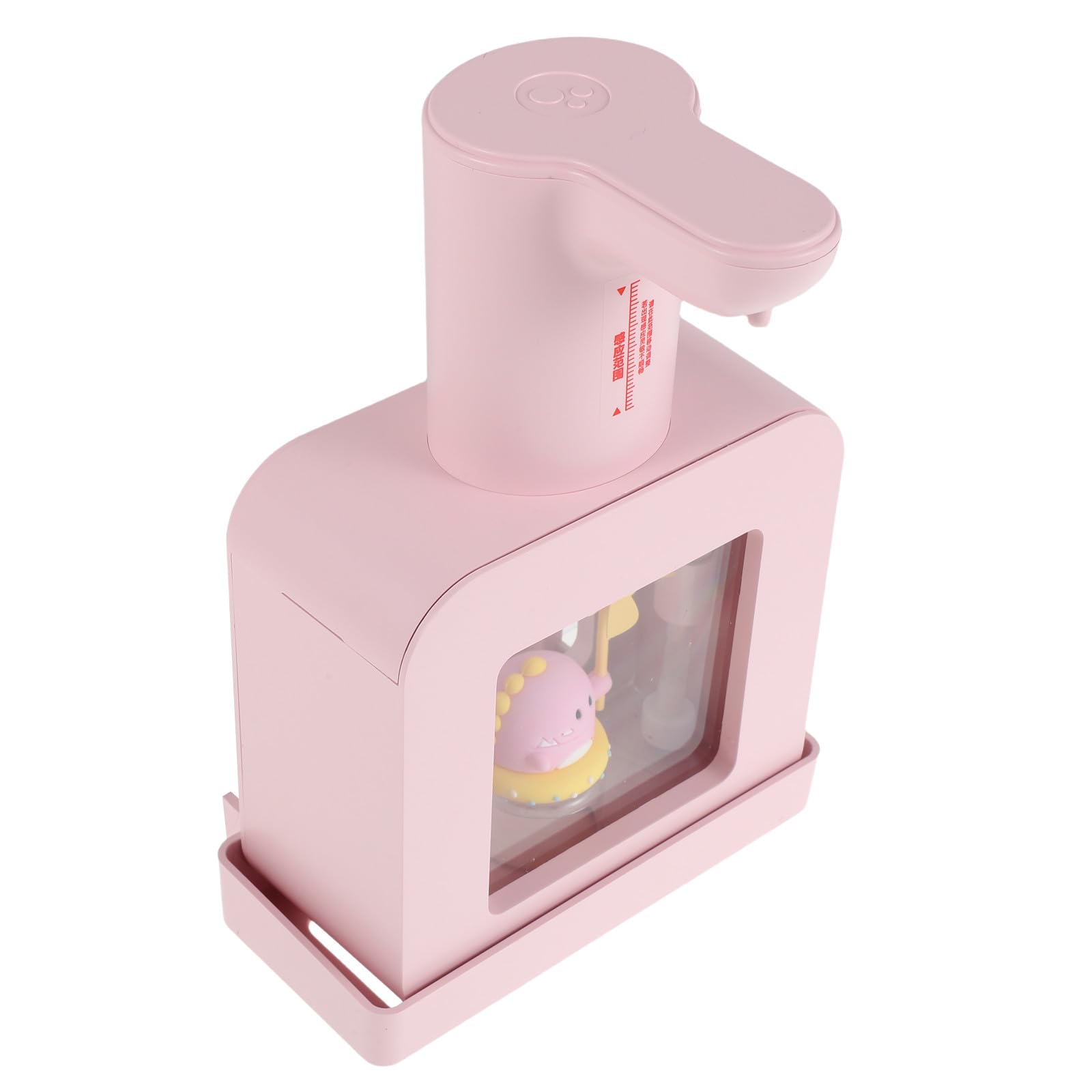Dispensador Automático de Jabón de Manos Abs Sensor de Precisión Dispensador de Jabón Espumoso sin Contacto Recargable por USB Rosa, para Baño y Oficina