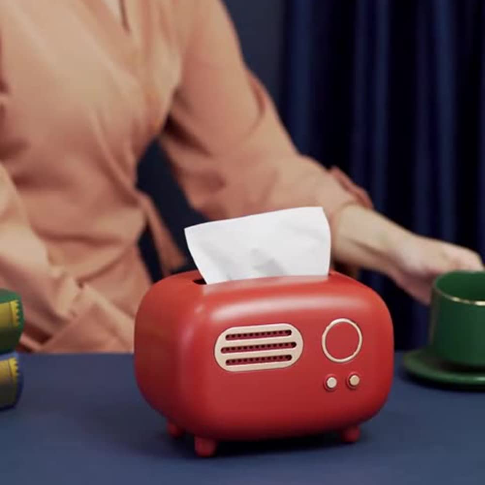 Tissue Box Cover Rechthoekige Retro Tissue Box Houder Radio Vorm Ijzer
