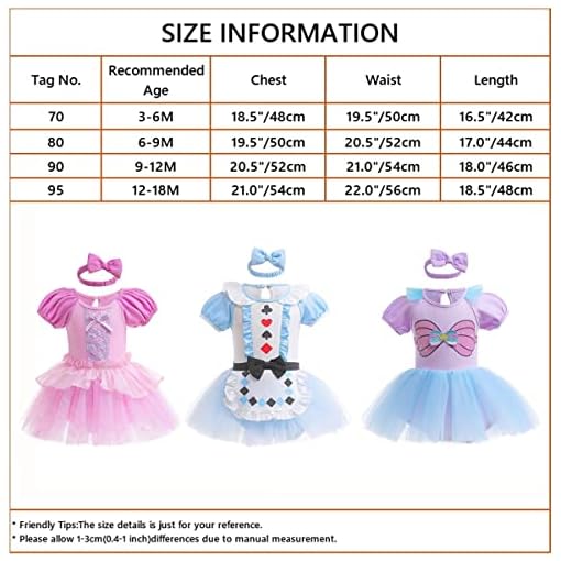 FMYFWY Baby Alice in Wonderland Romper Tutu Dress with Headband - Image 8
