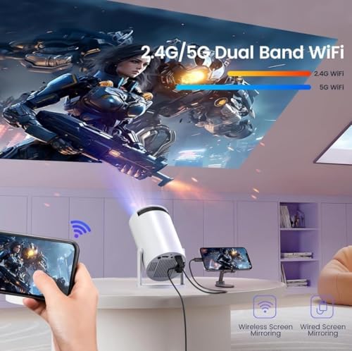 Image of Fire turtle Big Home Theater Projector | Full HD 1080p LED Projector with HDMI, USB, AV, VGA | 200 inch Display Support | Compatible with TV Stick, Laptop, Smartphone (Large Projector)