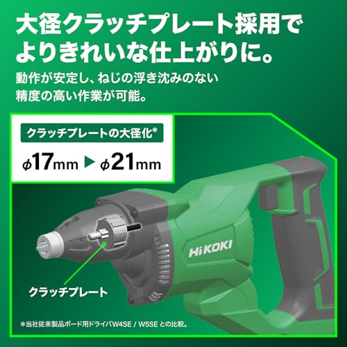 HiKOKI(ハイコーキ) 36V 充電式 ボード用ドライバ 多板クラッチ搭載 ドライウォールねじ4mm W36DYA(NN) の商品画像 3
