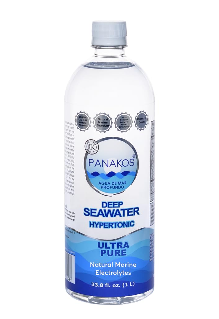 Panakos Deep Seawater Hypertonic Agua de Mar Profundo 12 Bottle Box Kosher certified