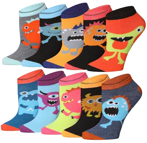 Image of Tipi Toe Women's 10 Pairs Lightweight Colorful Socks - Fun Low Cut Patterns for All-Day Comfort and Easy Everyday Style