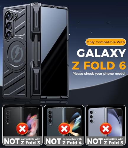 Coque Samsung Z Fold 6 Magsafe avec protège-écran et support - 3