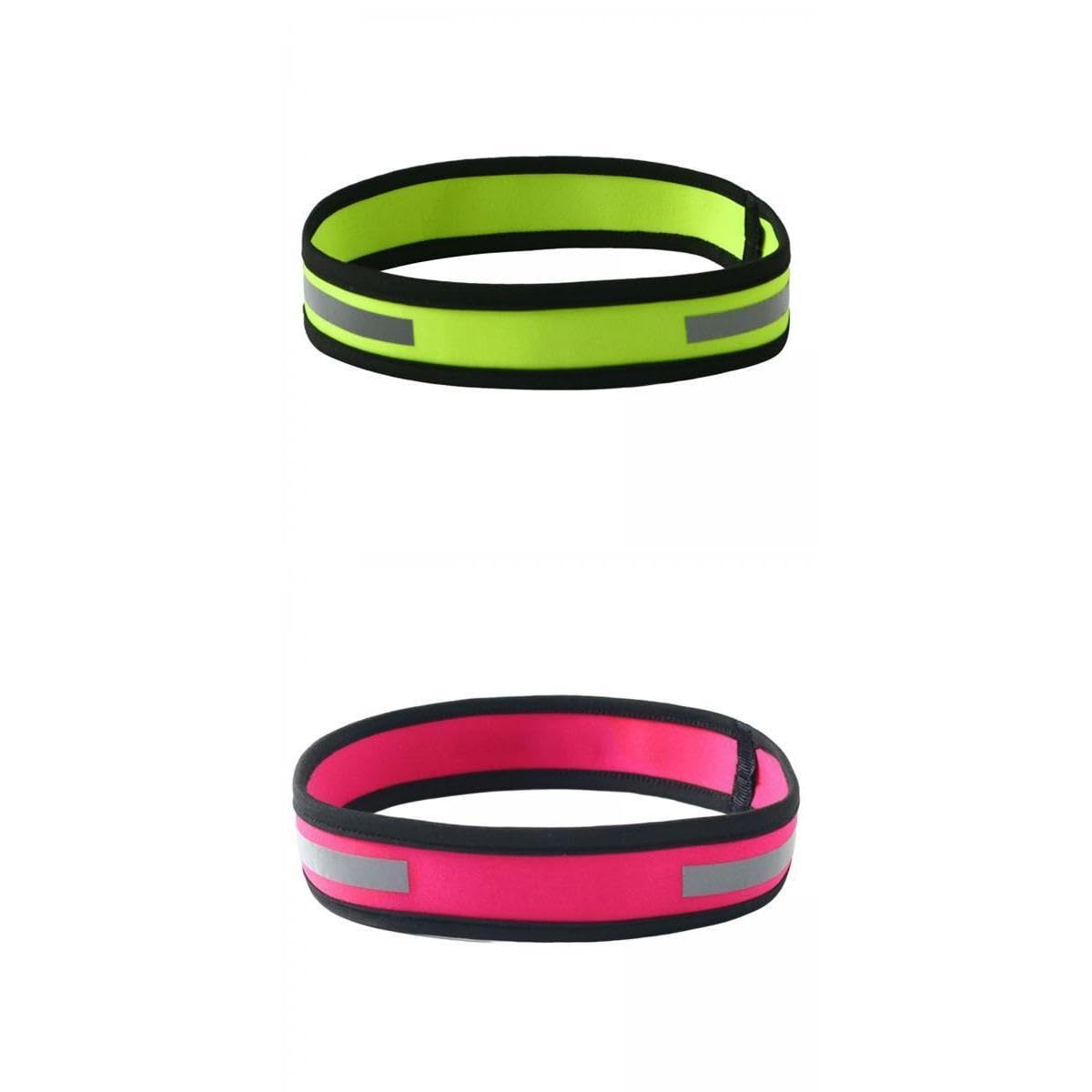 SNAPPSY 2Pcs Reflective Outdoor Sports Headband for Yoga Gym Night Running Riding-image-18