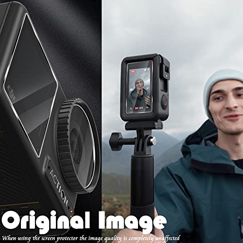 Orzero (3+3+3) Tempered Glass Protector Compatible For Dji Osmo Action 3 Camera, 3Pcs Front And Back Screen Protector, 3Pcs Lens Film 2.5D Arc Edges Anti-Scratch Hd Bubble-Free (Lifetime Replacement) #TOP2