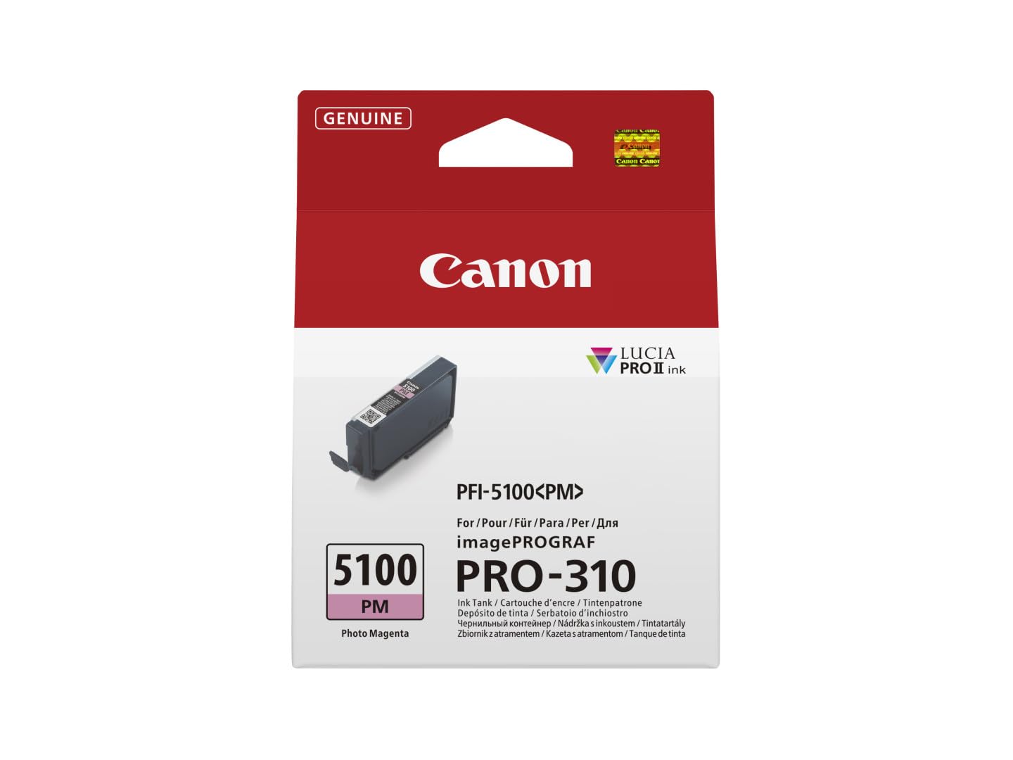 Canon Pfi-5100 Pm. Supply Type: Single Pack Colour Ink Volume: 14.4 Ml Printing