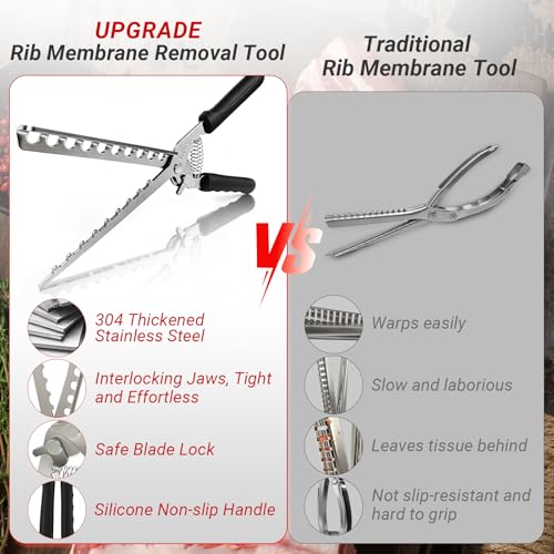 Herramienta para remover membrana de costillas de acero inoxidable miniatura 4
