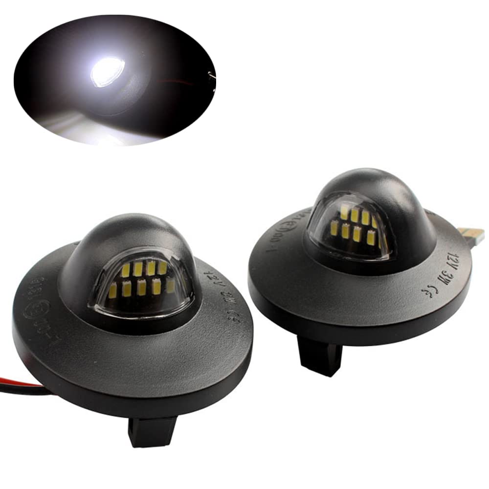 UPXSXT 2 Pezzi Luce Targa Led Ford Auto, 12V 9SMD Con CanBus Nessun Errore 6000K Luce