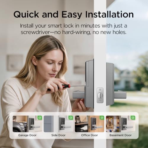 TCL Smart Lock with Handle, Fingerprint Deadbolt Keyless Entry Door Lock - image 8