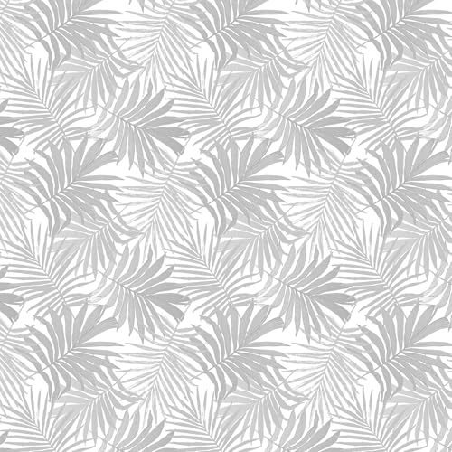 Image of LANE LINEN 400TC Morrison Bloom Super King Size Bedsheet with 4 Pillow Cases | 100% Cotton Digital Print Bedding Set (2.74 M x 2.74 M) | Modern Floral Pattern for Luxurious Comfort (Grey Leafs)