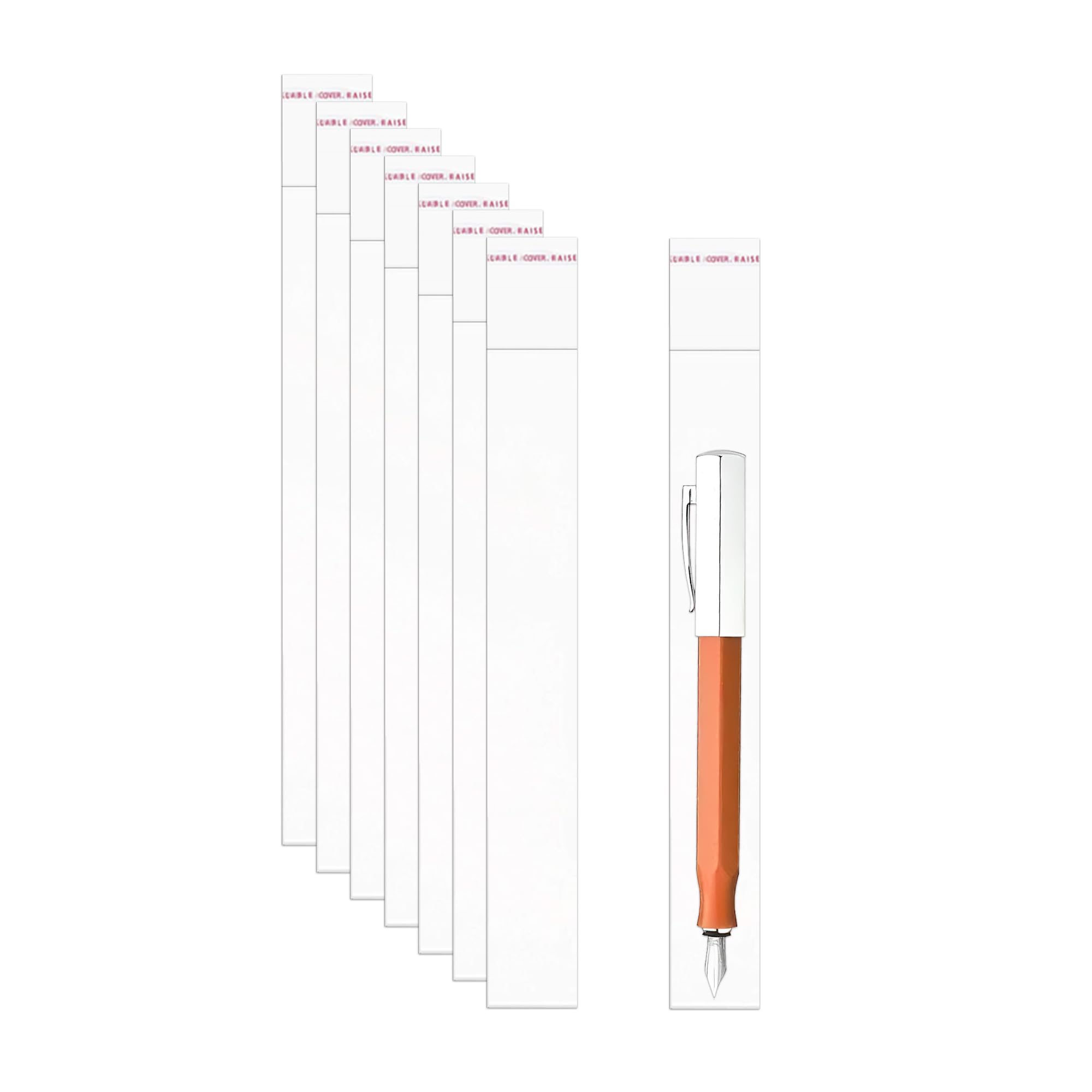 CinnanniC 1x8 Long Self Sealing Cellophane Bags 200pcs Clear Self Adhesive Plastic Bags 2mil Skinny OPP Poly Cello Baggies for Pretzel rods Candy Candle Pen Bracelet Oil Pastel 8 Sizes to Choose from