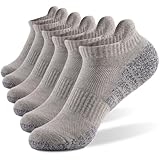 DYHWAC Calcetines Gruesos For Correr con Parte Inferior De Toalla, Calcetines De Algodón For Barcos, Calcetines Deportivos Transpirables Y Absorbentes del Sudor(Gray,Small)