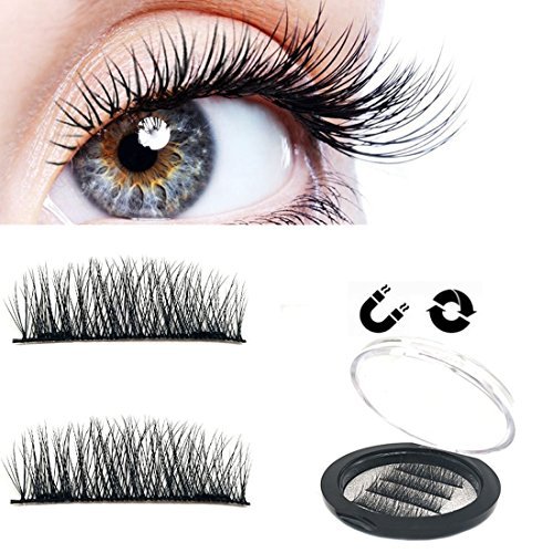 Magnetic Eyelashes Natural Look NO Glue False Eyelashes Long Extensions Ultra Thin Fiber Dual Magnet Fake Lashes