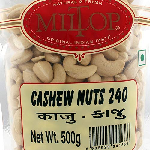 Image of Miltop California Almonds, 500g + Miltop Big Size Cashew Nuts W240, 500g