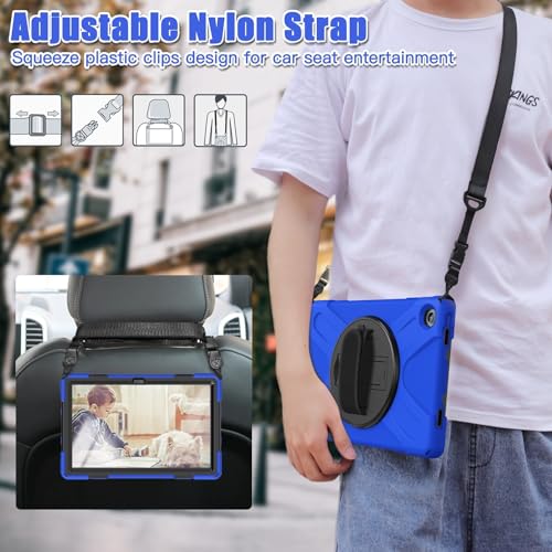 Funda para Lenovo Tab M10 Plus 3a Gen con protector pantalla azul 6