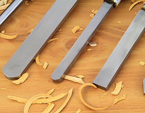 Hurricane Woodturning 8 Piece Starter Set - Bowl Gouge, Scraper, Spindle Roughing Gouge, Lathe Chisel Set