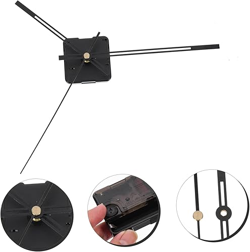 Miniatura 6 de Kit de repuesto para reloj de pared, 1 juego de reloj de pared, movimiento motor, silencio, plástico, reloj de bricolaje