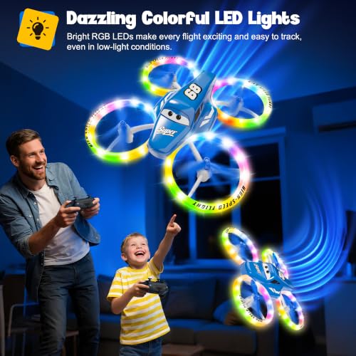 Drones for Kids and Beginners with LED Lights 2 Batteries One Key Start - image 2