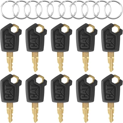 UOCAI 10 piezas de llaves de encendido 5P8500, llaves universales para maquinaria de construcción, para maquinaria pesada/Bulldozer de Caterpillar (CAT), llaves de encendido para equipos pesados