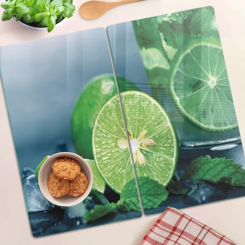 Protège-plan de travail de cuisine en verre avec impression déco moderne - 5