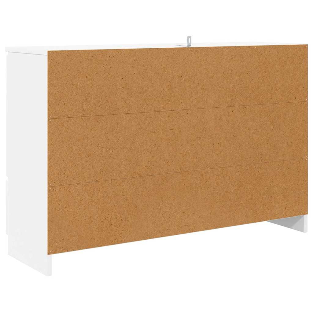 Credenza bianca, 65,5 x 30 x 100 cm, comò con cassetto e 2 ante