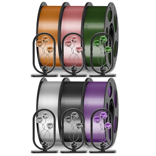 Image of ANYCUBIC PETG Filament 1.75mm Bundle, 3D Printer Filament, 1KG Reusable Spool, 6KG Translucent Brown + Translucent Pink + Translucent Olive + Translucent Purple + Clear + Translucent Grey