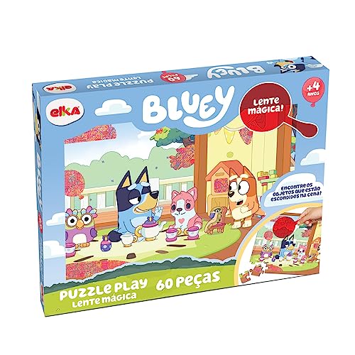 Puzzle Play 60 peças - Lente Mágica - Bluey