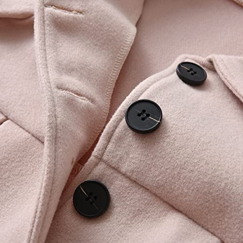 EnJoCho Toddler Girls Peacoat Fall Winter Outerwear Clothes Trench Coat Baby Girl Woolen Coat Girl (A, 18-24 Months)4
