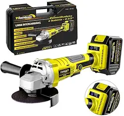 ESMERILHADEIRA 115MM 1000W BAT 21V INTERCAMBIVEL TITANIUM 06152