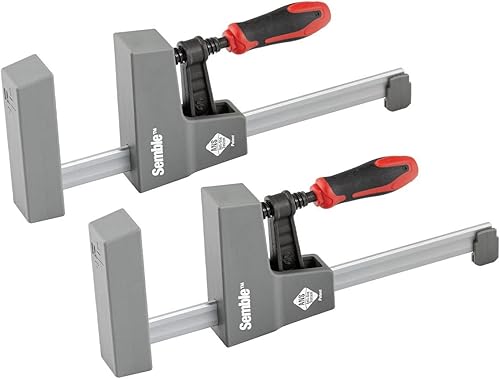 Abrazaderas de mandíbula paralelas, 12 pulgadas, paquete de 2, serie MD, diseñadas para carpintería, construcción de muebles