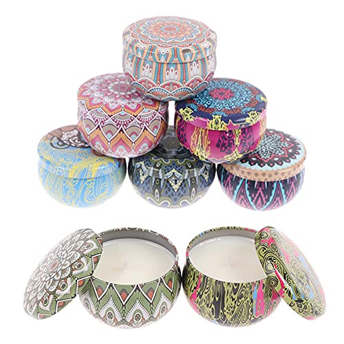 Bougie parfumée en cire de soja naturelle UKKO coffret de 6 pièces colorées