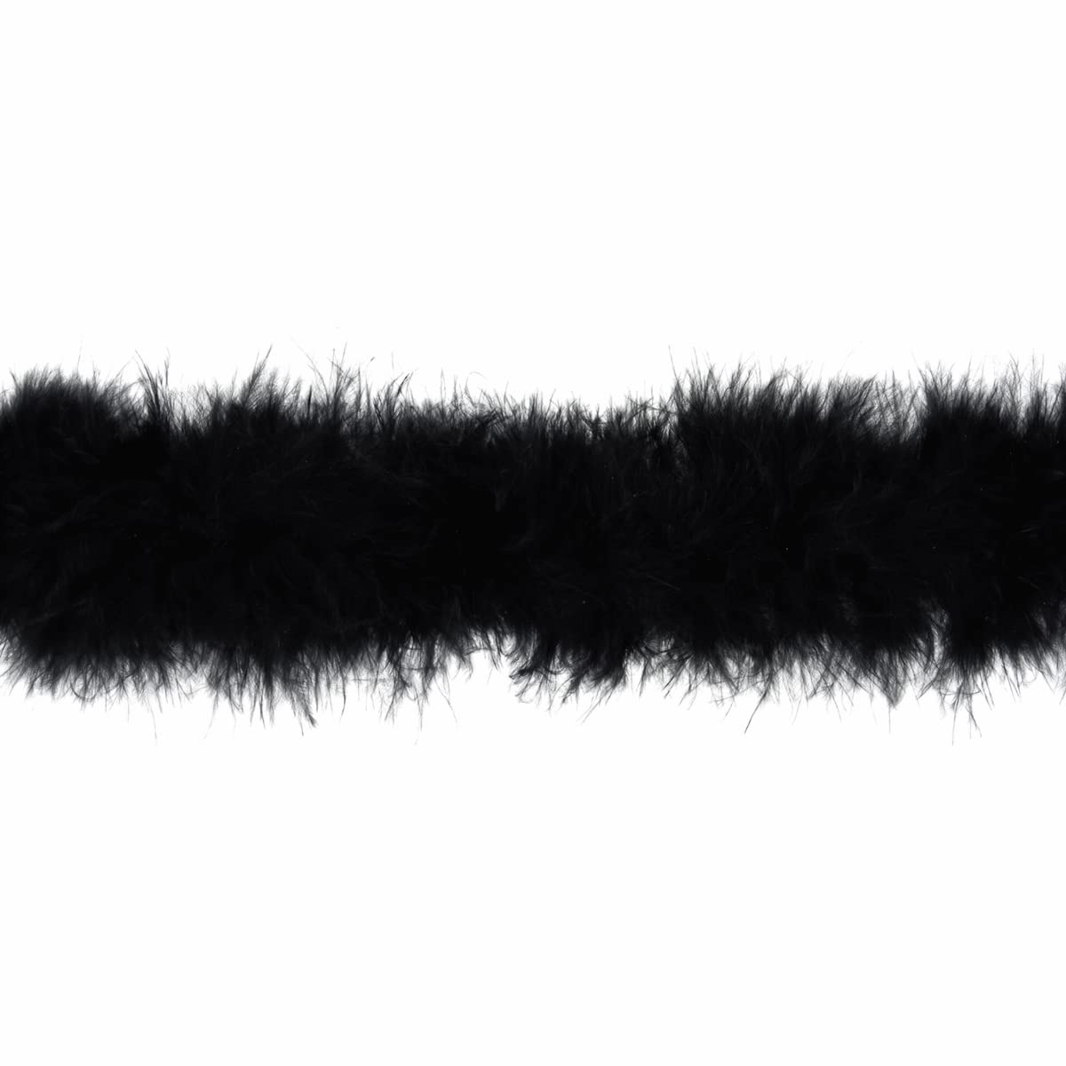 Trimits Black High Quality Decorative Marabou Boa Feather Trim - 1Mtr