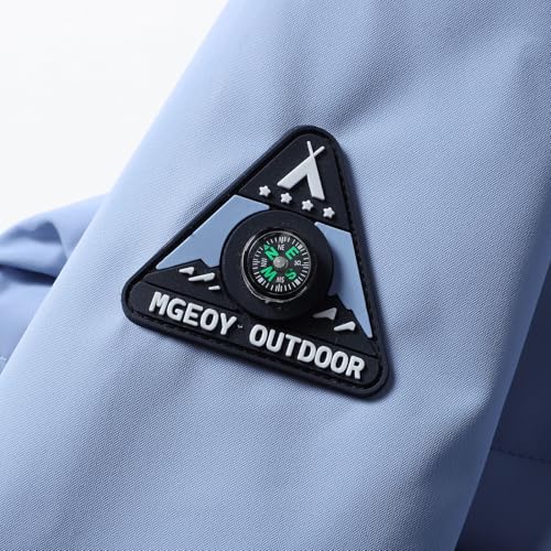 Image of MGEOY Boys Girls Rain Jacket Lightweight Waterproof Hooded Fleece Lined Raincoat Windbreakers for Kids