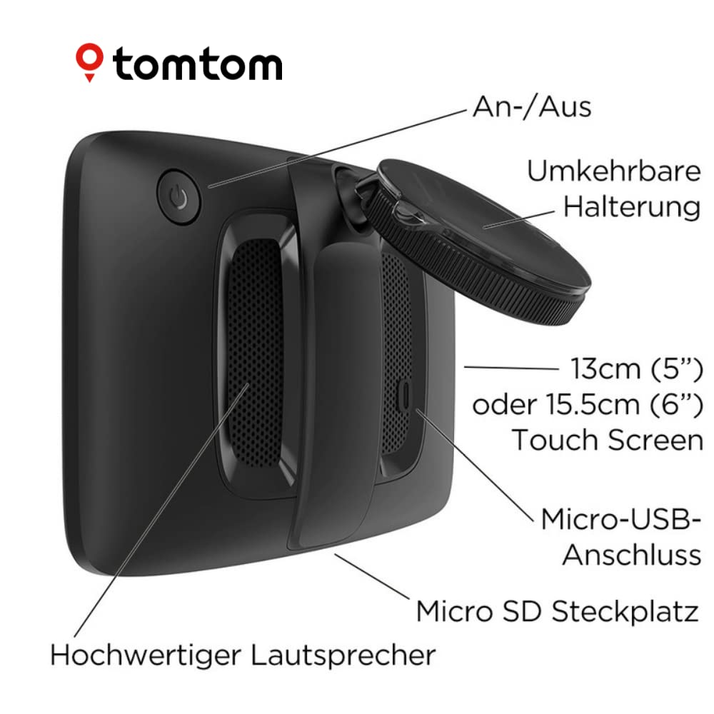 TomTom Navigationsgerät GO Basic (5 Zoll, Stauvermeidung dank TomTom Traffic, Karten-Updates Europa, Updates über WiFi) GO BASIC 5" EU45 T Schwarz