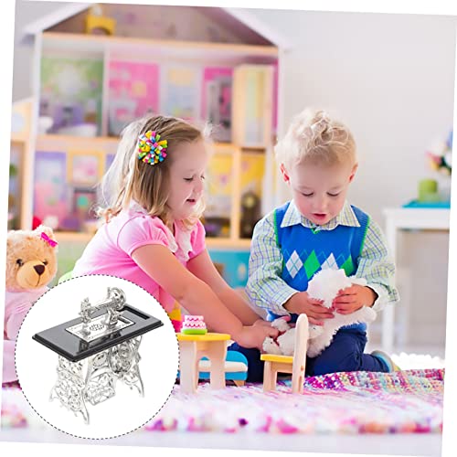 KALLORY 1 St mini-naaimachine poppenhuis naaimachine pedaal naaien tool modellering meubilair meubels poppenhuis meubelmodel naaimachine modellering nostalgie telefoon - Image 7