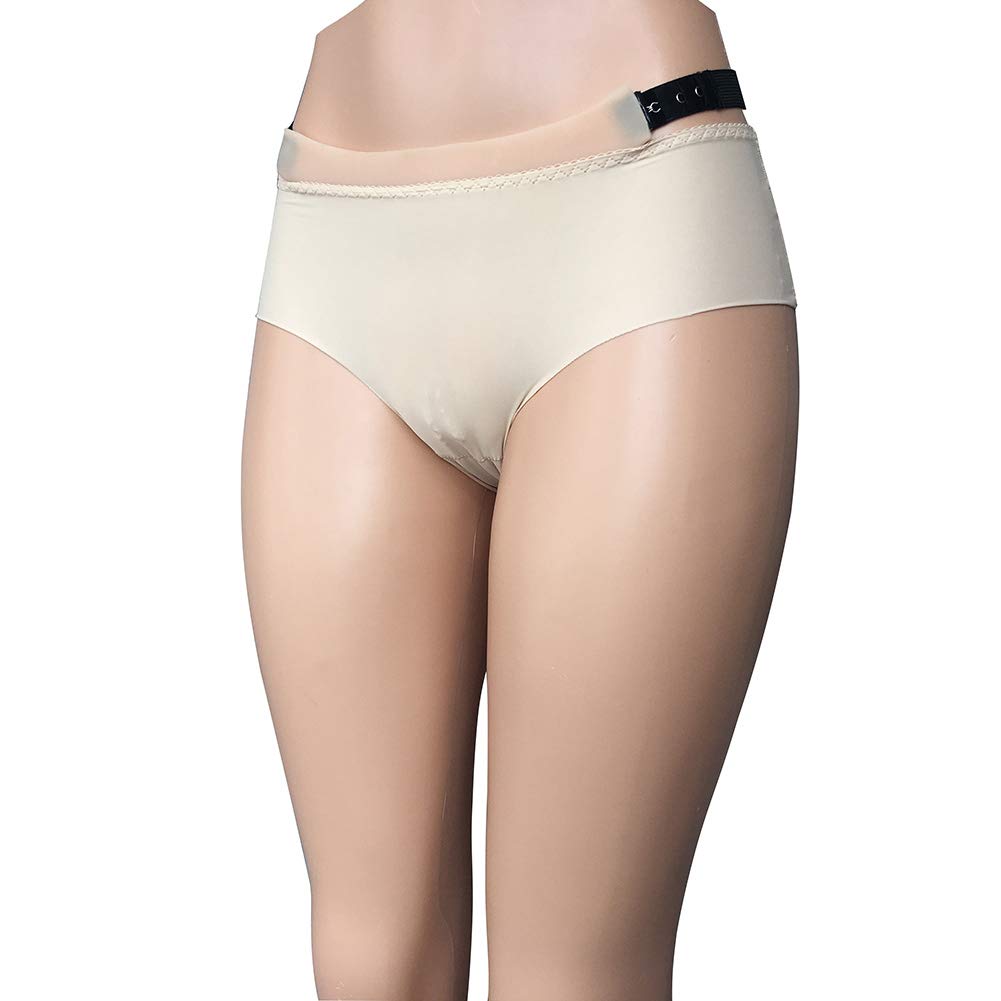 Camel Toe Men Hiding Gaff Silicone Panty - Fake Vagina Thongs G-String Realistico Slip Modellante Underwear per Crossdresser Travestito,Whitea~catheter