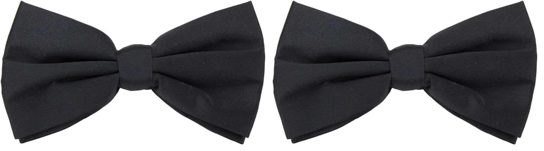 Brybelly Formal Black Casino and Poker Dealer Clip On Bow Tie