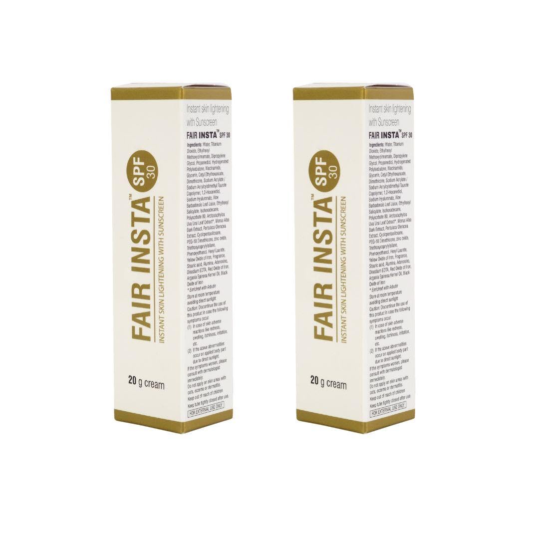 Fair Insta Instant Skin Lightening with Sunscreen SPF 30 (Pack of 2)