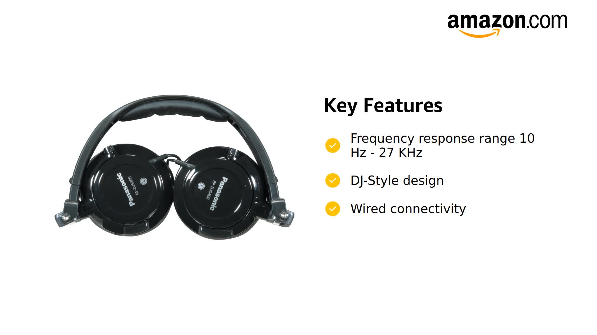 Amazon.com: Panasonic RPDJS400K DJ Street Model Headphones (Black