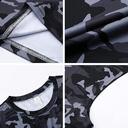 Milin Naco Sleeveless Compression Shirts For Men Compression Undershirts Dry Fit Compression Shirts Upf 50+ Rash Guard #TOP3