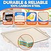 Emporio Kitchen Baking Pan Set - Nonstick Coating, Carbon Steel Bakeware Set with White Silicone Handle, PFOA, PFOS, PTFE Free, Recipe Booklet Included, Oven Safe Tray (Up To 450° F) Set of 25 - White #2