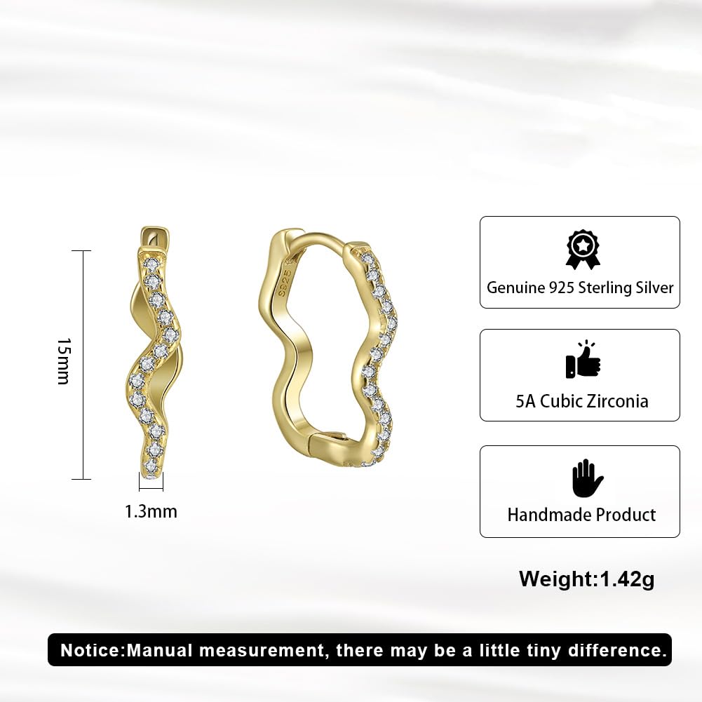 WBDWWTD Funkelnde Creolen aus Sterlingsilber mit AAAAA-Zirkonia für Damen, Knorpellappen, idealer Schmuck, Geschenke für Mutter und Ehefrau