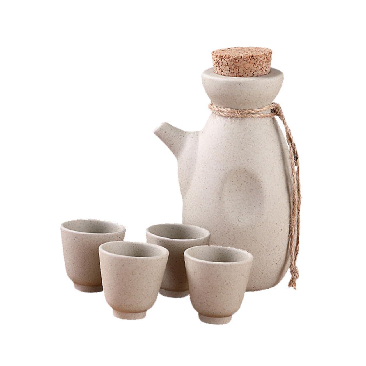 DOITOOL Set per Sakè Giapponese 1 Bottiglia 300ml 4 Tazze 50ml