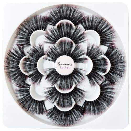 5D 100% handmade Faux Mink Lashes 7 Pairs Fluffy Dramatic 25mm Soft Silk False Eyelashes