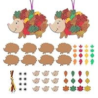 8 Stück Igel Bastelset Herbst Basteln Kinder,Bastelset Kinder ab 2 3 4 5 6 Jahre Igel Filz Diy Bastelsets Kreative Machen Kunst Herbstbasteln Kits Fensterbilder Kindern Herbstdeko für Mädchen Junge