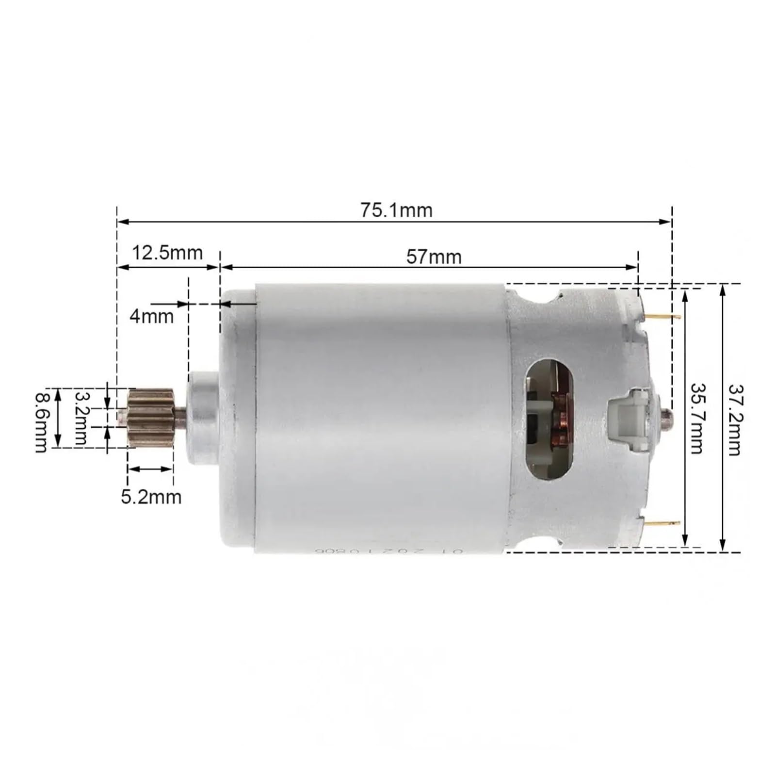 550 12-Zahn-Gleichstrommotor, 10,8 V-25 V, 21500-29000 U/min, 12 Zähne, Getriebemotor mit hohem Drehmoment (12 V)