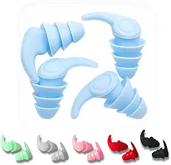 Protetor Auricular de Silicone, Kit com 2 Pares Tampões de Ouvido para Dormir, Natação e Redução de Ruído, Design Ergonômico, Encaixe Universal, Pontas Macias, Múltiplas Cores