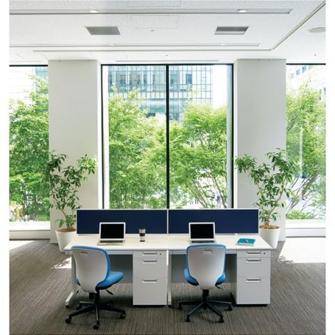 Amazon | プラス オフィスデスク 片袖机 完成品 組立不要 LEED